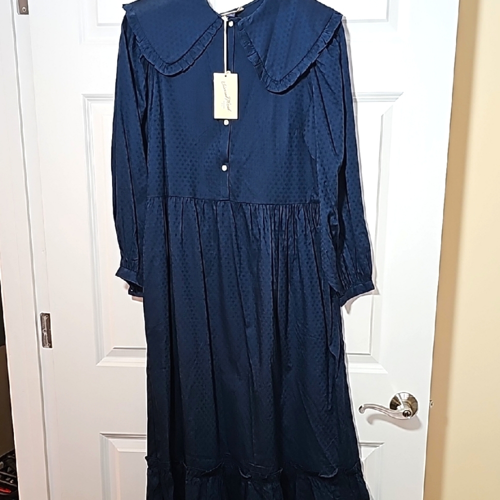 NWT Navy Blue Long Sleeve Dress